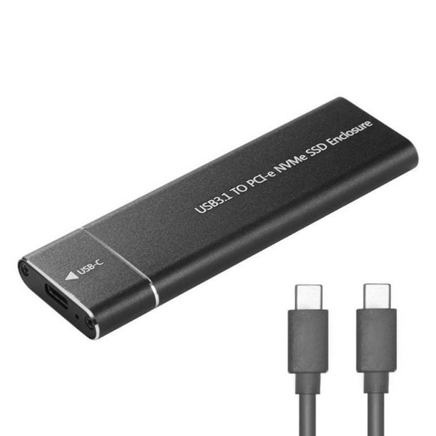 Caja SSD USB 3.1 Type-C M.2 NVMe SSD Caja de aleación de aluminio M-Key PCI-E Mobile Case Box Hugtrwg Para estrenar
