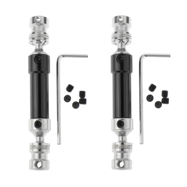 2x Conexiones universales de ejes de transmisión universales de 1 pieza para accesorios WL 12423 RC Zulema Eje de transmisión universal