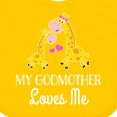 thumbnail image 4 of Inktastic My Godmother Loves Me Giraffe Boys or Girls Baby Bib, 4 of 4