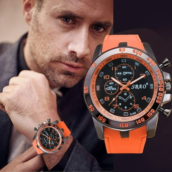 Latrodar Stainless Steel Sport Analog Quartz Modern Men Fashion Wrist Watch OR Orange up to 50% Off