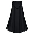 thumbnail image 3 of Rohuuque Women's and Men's Hooded Cloak Long Medieval Cape Gothic Style Cloak for Theatrical Performances and Festival Playsuits Black, 3 of 3