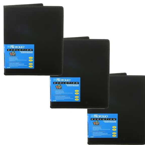 3 Pack Of ITOYA Art Profolio Evolution 8" x 10" Black Photo Album, Holds 48