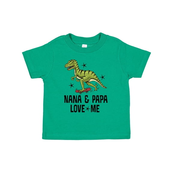 Inktastic Nana and Papa Love Me Dinosaur Grandson Boys Toddler T-Shirt