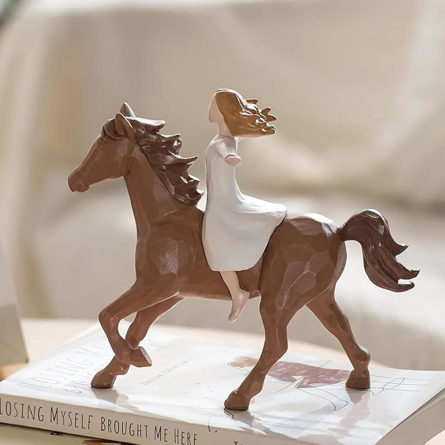 Free Spirit Horse Rider Figurine - Inspirational Gifts for Women, Girls & Equestrian Lovers - Horse Statues Home Decor for Birthday, Memorial(xxw)