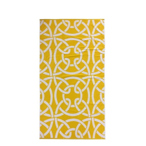 Hotel Collection Resort Ribbon Cotton 40" X 70" Beach Towel-Sunshine