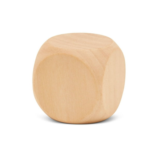 Wooden Blank Dice 1 1 2 Inch X 1 1 2 Inch Pack Of 6 Wooden Blocks Unfinished For Wooden Cube Craft Games And Parties By Woodpeckers Walmart Com