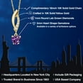 thumbnail image 2 of Gem Stone King 10K Yellow Gold Purple Amethyst and Lab Grown Diamond Pendant Necklace for Women | 0.45 Cttw | Gemstone February Birthstone | Heart Shape 5MM | With 18 inch Chain, 2 of 6