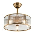 thumbnail image 2 of Caged Fandelier Ceiling Fan with Light, Golden Ceiling Fans with Remote Control & Noiseless 35db - Farmhouse Rustic Bladeless Ceiling Fans Chandelier Retro Lighting Fixture, 2 of 20