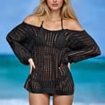 thumbnail image 3 of Beach Coverups for Women 2026 Beach Swim Cover Up Gold Strapless Beach Cover Up Dress with Hollow Out Crochet Detailing for and Holiday Wear, 3 of 5