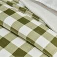 thumbnail image 4 of Great Bay Home Cozy Plush / Sherpa Reversible Throw Blanket, King, Olive Green Buffalo Check, 4 of 6