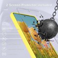 thumbnail image 3 of KOMI for Google Pixel 7a Case, Silicone Phone Case with 2 Screen Protector, Soft Anti-Scratch Microfiber Lining, Full Body Shockproof Slim Cover Support Wireless Charging, Yellow, 3 of 5