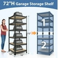 thumbnail image 4 of Prilinex 6 Tier Storage Shelves Garage Shelving 16"W X 16"D X 72"H Heavy Duty Metal Shelving Loads 2400LBS Adjustable Shelving Unit for Kitchen Pantry Closet Corner Small Space, 2 Pack, 4 of 7