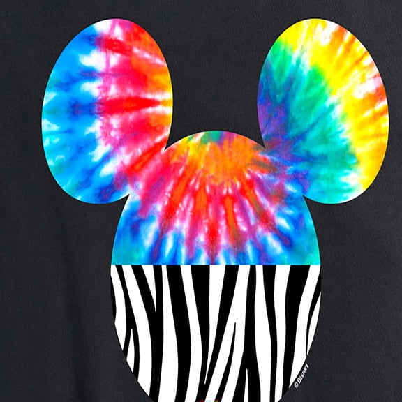 Mickey & Friends - Tie Dye Zebra Print Mickey - Women's Short Sleeve Graphic T-Shirt