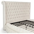 thumbnail image 5 of Upholstered King Round Storage Bed in Cream Color, 5 of 5