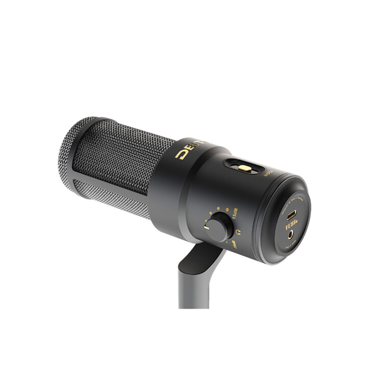 Deity Microphones VO-7U Dynamic Supercardioid USB Streamer Microphone with Boom Arm, Black