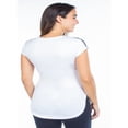 thumbnail image 2 of Playera Maternidad Rayada Bebé Cómoda Ropa Embarazo Playera Mujer Casual Color Azul, 2 of 4