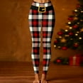 thumbnail image 2 of Christmas Leggings for Women High Waisted Santa Claus Print Ankle Length Seasonal Printed Leggings Soft Brushed Pants, 2 of 4