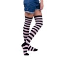 thumbnail image 2 of Qarigey Medias pantimedias sin costuras calcetines largos divertidos rayas arcoíris muslo juego de rol carnaval niñas vestido fiesta de baile tipo 6 Type3 NO3 Qarigey AP010460-06B, 2 of 6