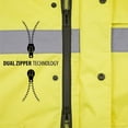 thumbnail image 5 of JORESTECH Chaqueta Lluvia de Seguridad Impermeable Reflectante Alta Visibilidad con Malla Interior Amarillo/Lima ANSI Clase 3 Nivel 2 Tipo R JK-03 (S), 5 of 5