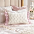 thumbnail image 3 of Kojanyu Ruffle Throw Pillow Covers, Vintage Floral Decorative Cushion Cases, Cottage Style Pillow for Sofa Bed Decor and Living Room Accent., 3 of 8