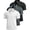 8878# Black+Grey+White, variant on Cadmus 3 Pack Men's Quick Dry Golf Polo Shirts Lightweight Breathable Collared Casual Shirts,8878,Black Grey Navy Blue,L