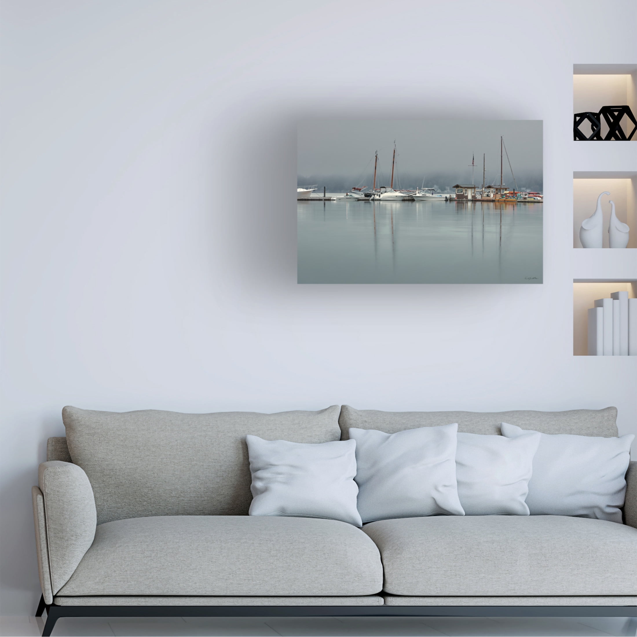 Canvas Wall Art - Kent Burkhardsmeier 'Positioned' Wall Art for Living Room, Bedroom, or Office Décor by Trademark Fine Art - 32 x 22 Inches