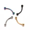 thumbnail image 2 of Stainless Steel Curved Barbell Ball Eyebrow Ring Eyebrow Piercing Body Jewelry 1pc, 2 of 9