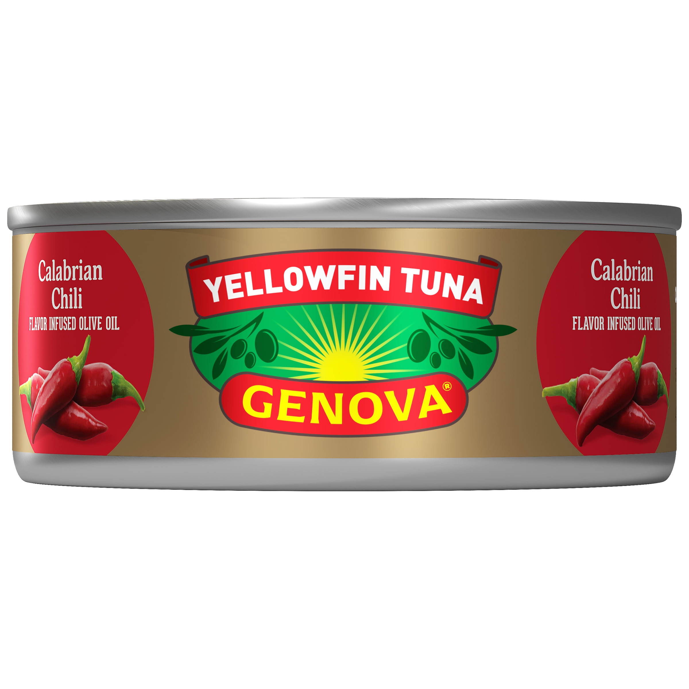 (6 pack) Genova Premium Yellowfin Tuna in Calabrian Chili Infused Olive Oil 5 oz