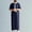 Navy, variant on Dpytoraw Vintage Embroidered Men's Long Robe With Side Pockets Retro Muslim Thobe For Casual Wear Men’s Wrinkle-Free Shirts