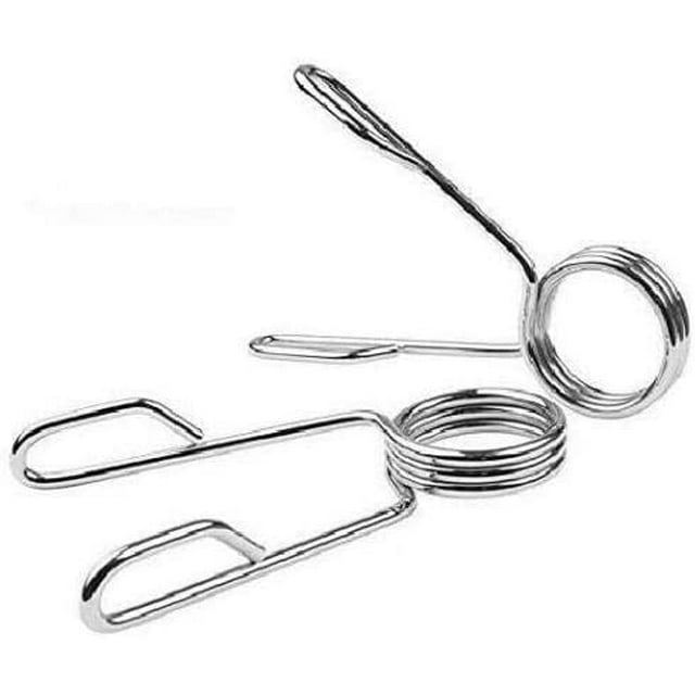 2 X Olympic 2" Spring Collar Weight Bars Clips Dumbbell Barbell Clamp Bar Gym
