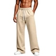 thumbnail image 2 of Rexolia Mens Heavyweight Sweatpants Loose Fit Joggers with Pockets Drawstring Athletic Casual Lounge Gym Outdoor Khaki S, 2 of 6