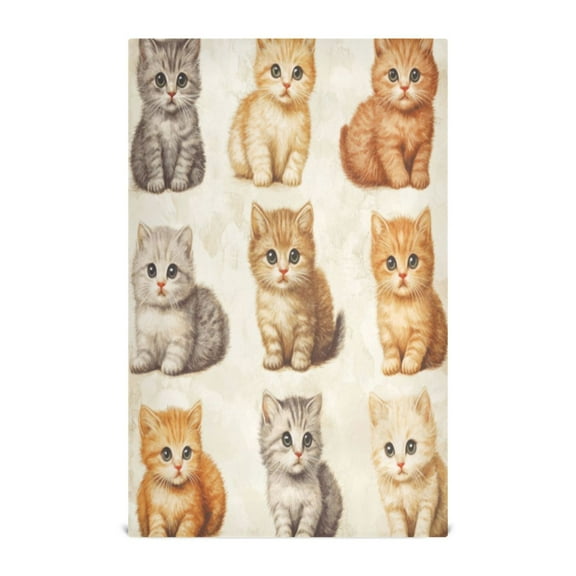 Kitchen Towel 28x18 Inches x1，Plate Towel, Decorative Towel, Napkin, Tea Towel Tea Towels For Kitchen Dish Cloths & Dish Towels Little Colored Cat1