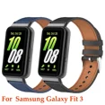 thumbnail image 2 of Genuine Leather Strap for Samsung Galaxy Fit 3 Smart Watch Band Accessories Replace Belt Wristband for Galaxy Fit 3 Bracelet (WHITE,For Galaxy Fit 3), 2 of 7