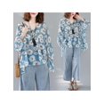 thumbnail image 3 of Women's V-neck chiffon blouse, casual loose-fitting top, 3 of 4