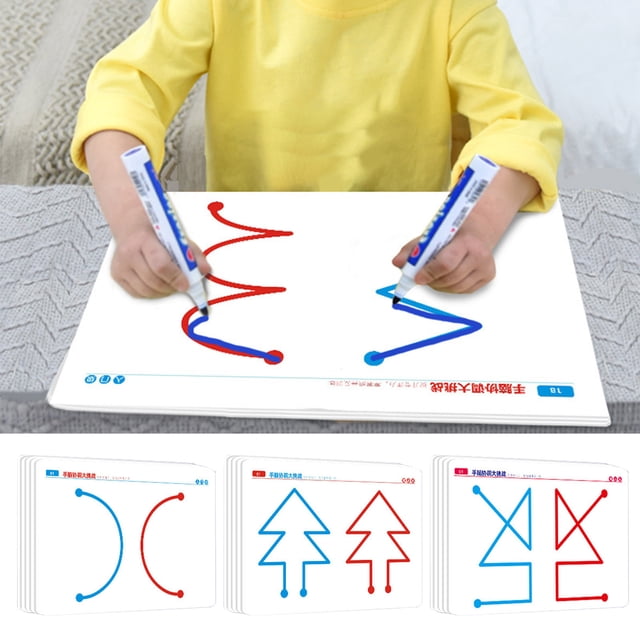 Set de Juegos de Cartas de Entrenamiento Cerebral | Coordinación mano-cerebro y habilidades motoras finas | Tarjetas de desarrollo cerebral izquierdo y derecho | 3 niveles de dificultad | 20