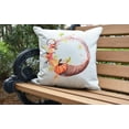 thumbnail image 2 of Simply Daisy, 18" x 18" Cornicopia Wreath Light green Fall Print Outdoor Decorative Throw Pillow, 2 of 2