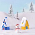 thumbnail image 3 of Adornos navideños de muñeco de nieve con forma de casa de nieve, estilo europeo, color caramelo, villa, artesanía creativa de resina, regalo, 3 of 3