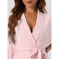 thumbnail image 4 of DARING DIVA Waffle Bathrobe Kimono Spa & Bath Mid-Length Robes M Pink, 4 of 6