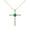 Green::Gold, variant on Ruby & Zircon Cross Pendant - Yellow Gold Plated Gift