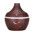 thumbnail image 2 of YiBai Brown Humidifiers for Bedroom, Star Sky Wood Grain Hollow Star Moon Humidifier Colorful Translucent Mini Portable 130ML Aromatherapy Machine #.457, 2 of 8