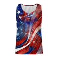 thumbnail image 4 of Simua Summer Tank Top for Women, Ladies New Independence Day Printed V-neck Sleeveless Button Henley Shirts, Size S-3XL, 4 of 4