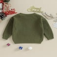 thumbnail image 4 of Baby Christmas Sweaters Long Sleeve Candy Cane Embroidery Pullovers, 4 of 9
