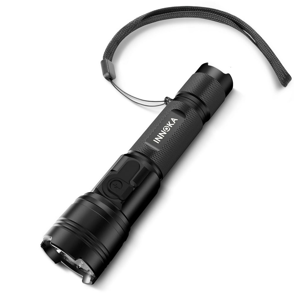 INNOKA LED Rechargeable Flashlight 900 Lumens Tactical Metal Torch Lamp