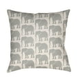 thumbnail image 1 of Surya LOTA-ELPH2-1818 Lolita 18" Wide Square Novelty Elephants Polyester Outdoor Accent, 1 of 7