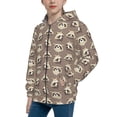 thumbnail image 2 of Kdxio Raccoon Pattern Kids Boys Girls Zip Up Hoodie 3D Printed Hooded Sweatshirt Hoody Coat with Pocket 7-12 Y-Small, 2 of 6