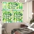 thumbnail image 3 of Green Leaf Kitchen Cafe Tier Curtains & Valance Set | 3 Pc Rod Pocket Privacy Drapes | 54" x 18" | Ideal for Bedroom, Country Decor, 3 of 4