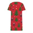 thumbnail image 4 of Wowcloth Women's Christmas Pajamas, Casual Loose-Fit Short Sleeve Comfy Sleepwear Nightgown for Holiday Home Comfort, 4 of 8