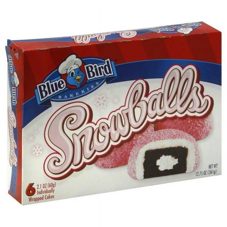 Flowers Foods Blue Bird Bakeries Snowballs, 6 ea