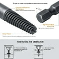 thumbnail image 5 of Juego de Extractor de Tornillos DañAdos y Pernos Rotos de 6 Piezas con Juego de Herramientas de Ejes de Cambio RáPido de 1/4 Extractor de Pernos de Tornillos Defectuosos, 5 of 5