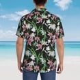 thumbnail image 6 of Daiia Lilies Flowers Hawaiian Shirt for Men Gentle Cotton Regular Short Sleeve Casual-3X-Large, 6 of 9